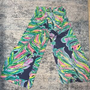 Lilly Pulitzer Colorful Leaf Print Pants